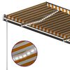 vidaXL Markise Manuell Einziehbar mit LED 3,5x2,5 m Gelb und Wei&szlig;