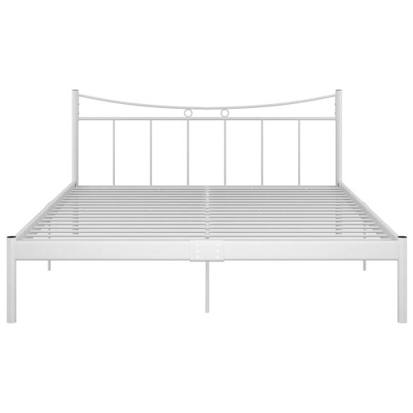 vidaXL Bettgestell Wei&szlig; Metall 160x200 cm