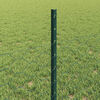 vidaXL Zaun mit Pfosten Gr&uuml;n 0,5 x 50 m Stahl und PVC