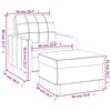 vidaXL Sessel mit Hocker Braun 60 cm Stoff