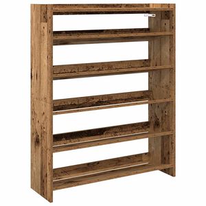 vidaXL Schuhregal Altholz-Optik 80x25x100 cm Holzwerkstoff