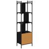 vidaXL B&uuml;cherregal Schwarz Eichen-Optik 44,5 x 30 x 154,5 cm