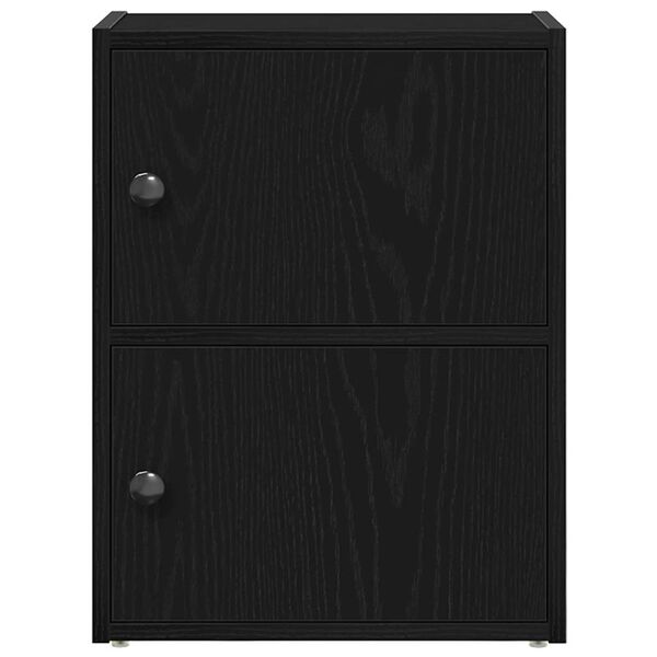 vidaXL B&uuml;cherregal Schwarz Eichen-Optik 40x24x52 cm Holzwerkstoff