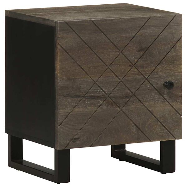 vidaXL Nachttische 2 Stk. Schwarz 40x33x46 cm Massivholz Mango