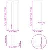 vidaXL Bartischbeine T-Form 2 Stk. Anthrazit 50x35x(100-101) cm Stahl