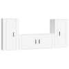 vidaXL 3-tlg. TV-Schrank-Set Wei&szlig; Holzwerkstoff