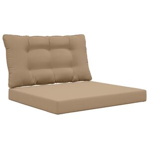 vidaXL Sofakissen f&uuml;r drau&szlig;en Polyester Taupe 80 x 68,5 cm