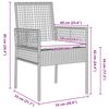 vidaXL Garten Essgruppe mit Kissen 5 pcs Hellgrau Poly-Rattan