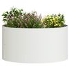 vidaXL Pflanzenring 5 pcs Wei&szlig; 40 x 40 x 20 cm Kaltgewalzter Stahl