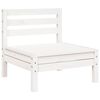 vidaXL Gartensofa 3-Sitzer Wei&szlig; Massivholz Kiefer
