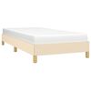 vidaXL Bettgestell ohne Matratze Creme 90x200 cm Stoff