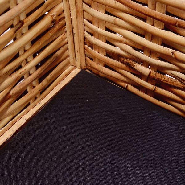 vidaXL 2-Sitzer Gartensofa Natürliches Rattan