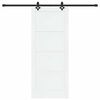 vidaXL Schiebet&uuml;r ORKDAL Wei&szlig; 83 x 202 cm Massives Kiefernholz