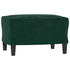 vidaXL Fu&szlig;hocker Dunkelgr&uuml;n 60x50x41 cm Samt