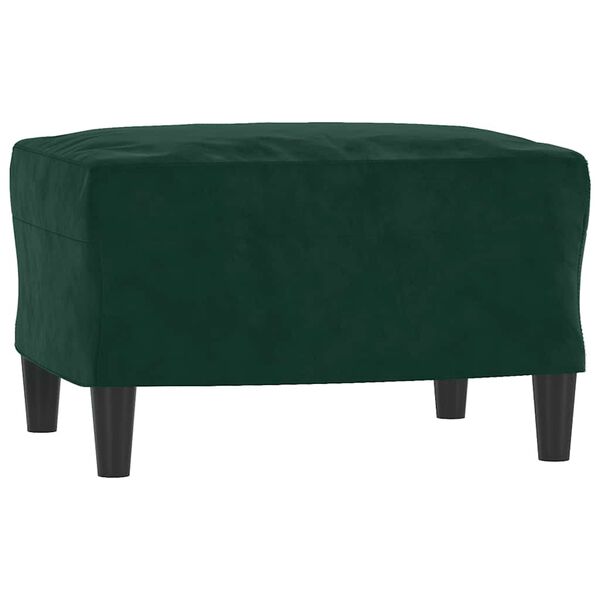 vidaXL Fu&szlig;hocker Dunkelgr&uuml;n 60x50x41 cm Samt