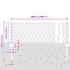 vidaXL Zaun mit Pfosten Grau 0,4 x 50 m Stahl und PVC