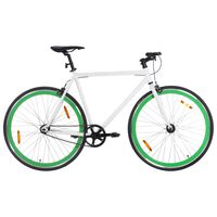 vidaXL Fahrrad mit Festem Gang Weiß und Grün 700c 51 cm
