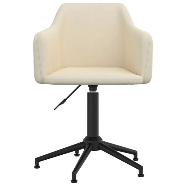 vidaXL Esszimmerst&uuml;hle 2 Stk. Drehbar Creme Samt