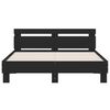 vidaXL Bettgestell mit Kopfteil Schwarz 140x190 cm Holzwerkstoff