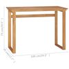 vidaXL Schreibtisch 100x45x75 cm Massivholz Teak