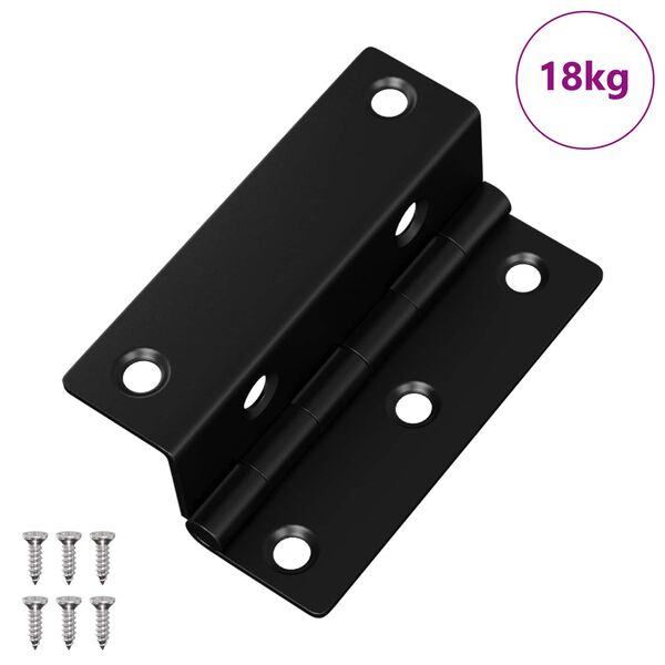 vidaXL Scharnier 537 pcs Schwarz 38 x 17 x 60 mm Eisen