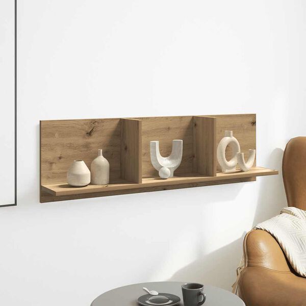 vidaXL Wandschrank 100x16,5x30 cm Artisan-Eiche Holzwerkstoff