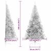 vidaXL K&uuml;nstlicher vorbeleuchteter Weihnachtsbaum Silber 240 cm PET