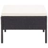 vidaXL 8-tlg. Garten-Lounge-Set mit Auflagen Poly Rattan Schwarz