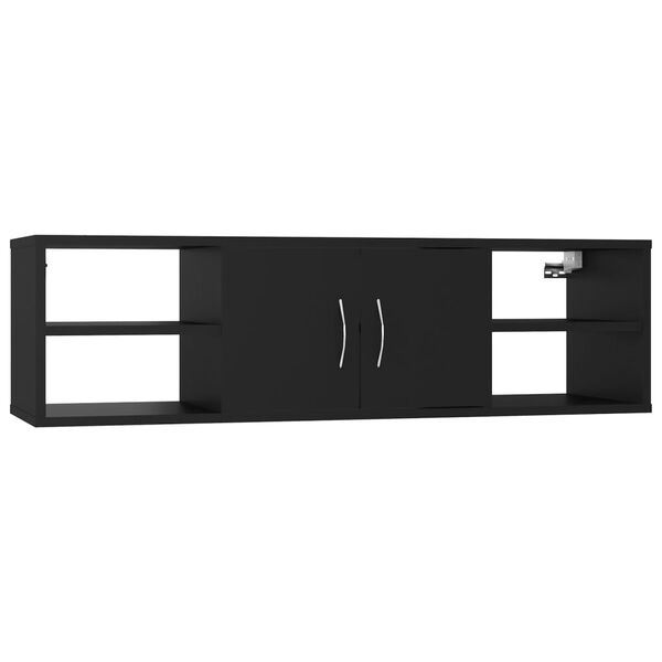 vidaXL Wandregal Schwarz 102x30x29 cm Holzwerkstoff