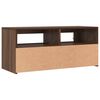 vidaXL TV-Schrank mit LED-Leuchten Braun Eichen-Optik 90x35x40 cm