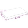 vidaXL Tischplatte 60x40x(2-4) cm Massivholz Behandelt Baumkante