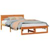 vidaXL Bettrahmen Wachsbraun 140 x 190 cm Massives Kiefernholz