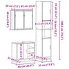 vidaXL 3-tlg. Badm&ouml;bel-Set R&auml;uchereiche Holzwerkstoff