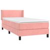 vidaXL Boxspringbett mit Matratze Rosa 90x190 cm Samt