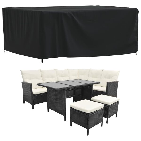 vidaXL Gartenm&ouml;bel-Abdeckung Schwarz 242x182x100 cm 420D Oxford