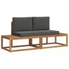 vidaXL Outdoor-Sofagarnitur mit Kissen 2 pcs Natur