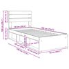 vidaXL Bettrahmen Graues Sonoma 90 x 190 cm Massives Kiefernholz