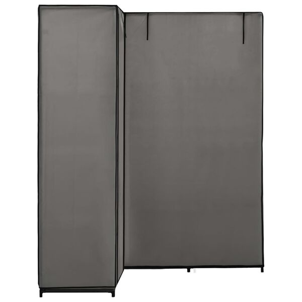 vidaXL Eckkleiderschrank Grau 130 x 87 x 169 cm