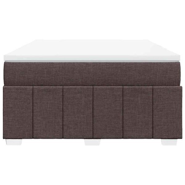 vidaXL Boxspringbett mit Matratze Dunkelbraun 140x190 cm Stoff