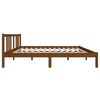 vidaXL Massivholzbett Honigbraun 140x190 cm