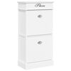 vidaXL Schuhschrank Wei&szlig; 50 x 28 x 98 cm Paulownia Holz