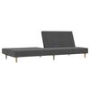 vidaXL Schlafsofa 2-Sitzer mit Fu&szlig;hocker Dunkelgrau Stoff