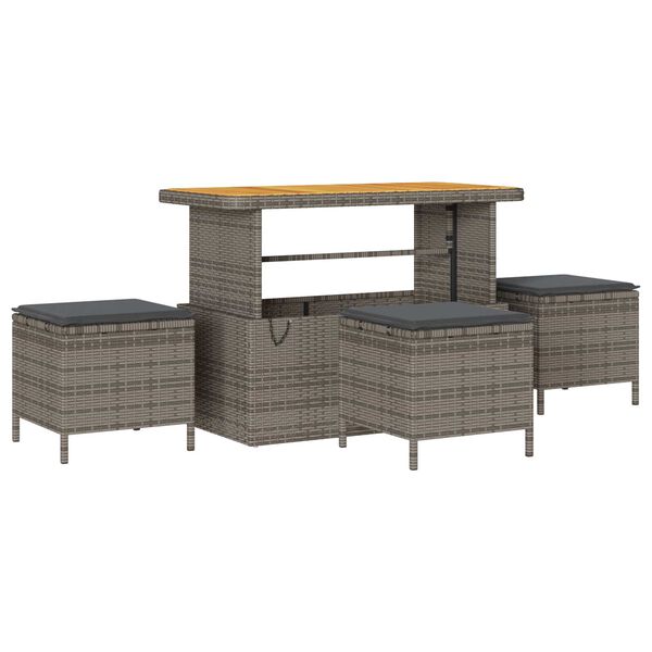 vidaXL Gartensofa-set 10 pcs Grau Poly-Rattan