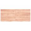 vidaXL Waschtischplatte Hellbraun 120x50x(2-4) cm Massivholz Behandelt