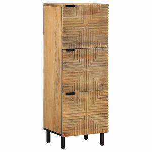 vidaXL Highboard Braun 40x33x110 cm Massivholz Mango