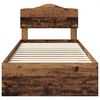 vidaXL Bettrahmen mit Kopfteil Altholz 90 x 190 cm Holzwerkstoff