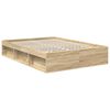 vidaXL Bettrahmen Sonoma 140 x 190 cm Massives Kiefernholz
