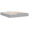 vidaXL Ottoman-Bett ohne Matratze Hellgrau 160x200 cm Stoff