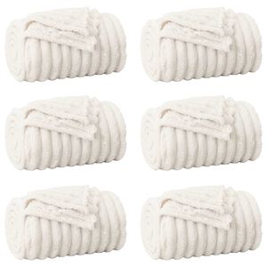 vidaXL Wohndecken 6 stk. Creme 200 x 150 cm 4.75 kg Fleece