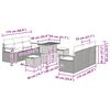 vidaXL Gartensofa-set mit Kissen 9 pcs Schwarz Poly-Rattan